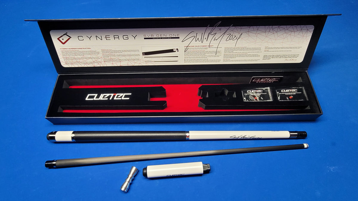 ビリヤード Cuetec SVB set Cuetec Cynergy SVB Gen One - Pearl White Dakota Edition Cue