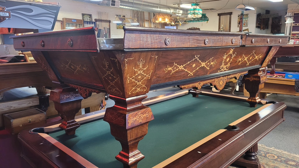 The ECLIPSE Antique Pool Table by Brunswick Balke Collender Circa 1890