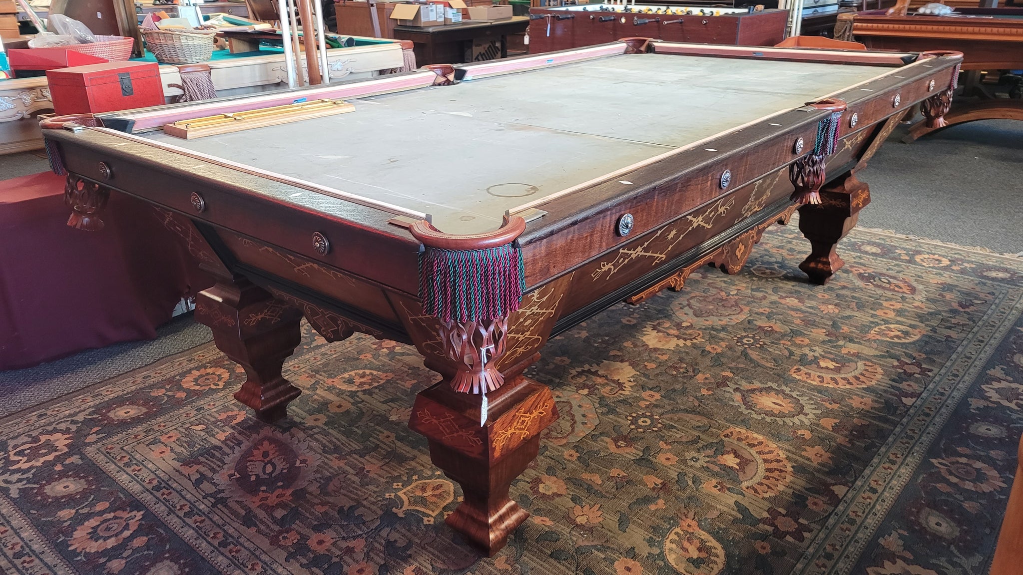 Retro Rustic Pool Table The ECLIPSE Antique Pool Table by Brunswick Balke Collender Circa 1890 ...