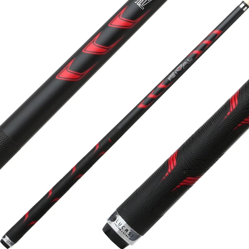 Lucasi Rival Metallic Red with Sport Wrap LHRV23 Pool Cue