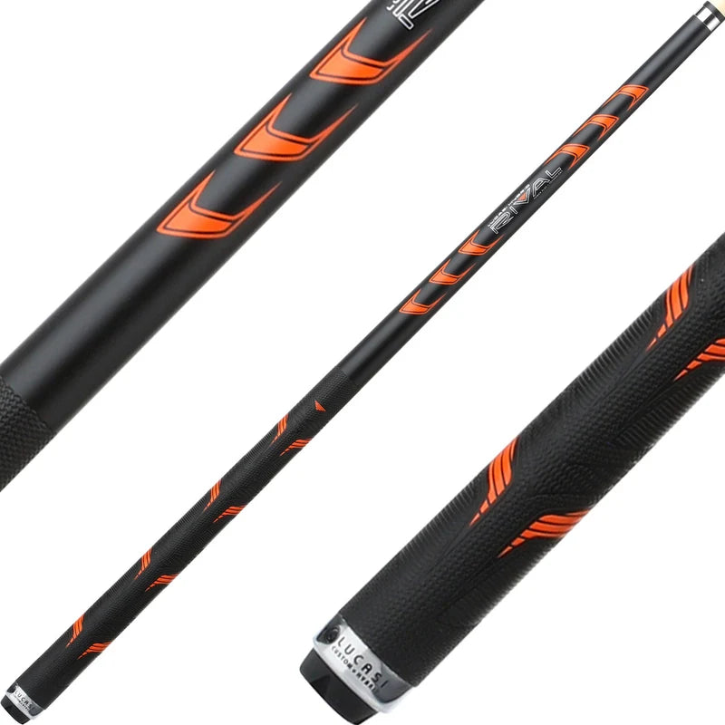 Lucasi Rival Metallic Orange with Sport Wrap LHRV25 Pool Cue