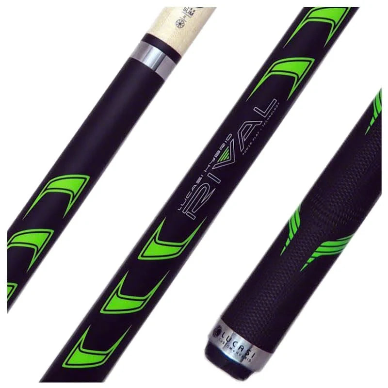 Lucasi Rival Metallic Green with Sport Wrap LHRV24 Pool Cue