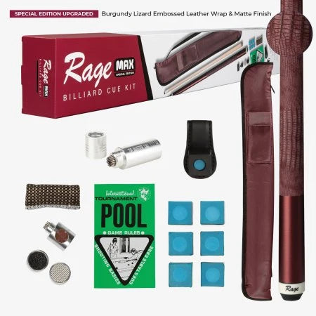 Burgundy Rage Billiard Cue Kit