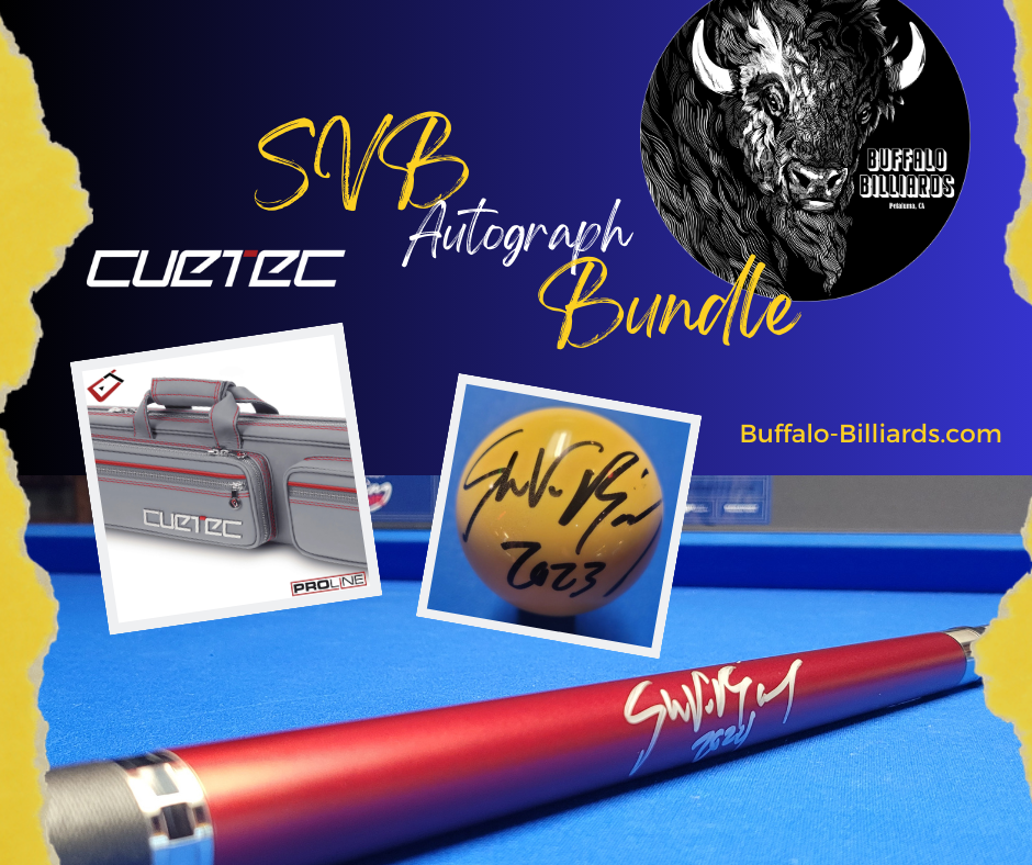 SVB Bundle - Signed Ruby Red Cuetec Cynergy + Gray Pro Line Case