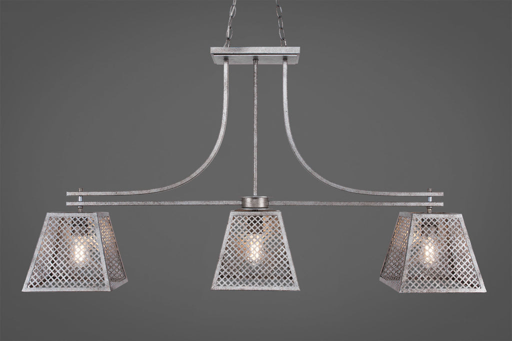 Toltec Corbello Aged Silver 3 Lights 1453-AS-LED18C