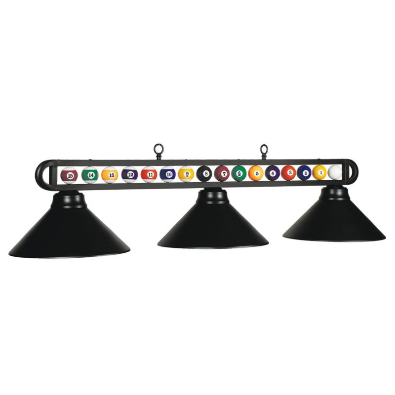 55" Matte Black on Matte Black Billiard Ball Fixture