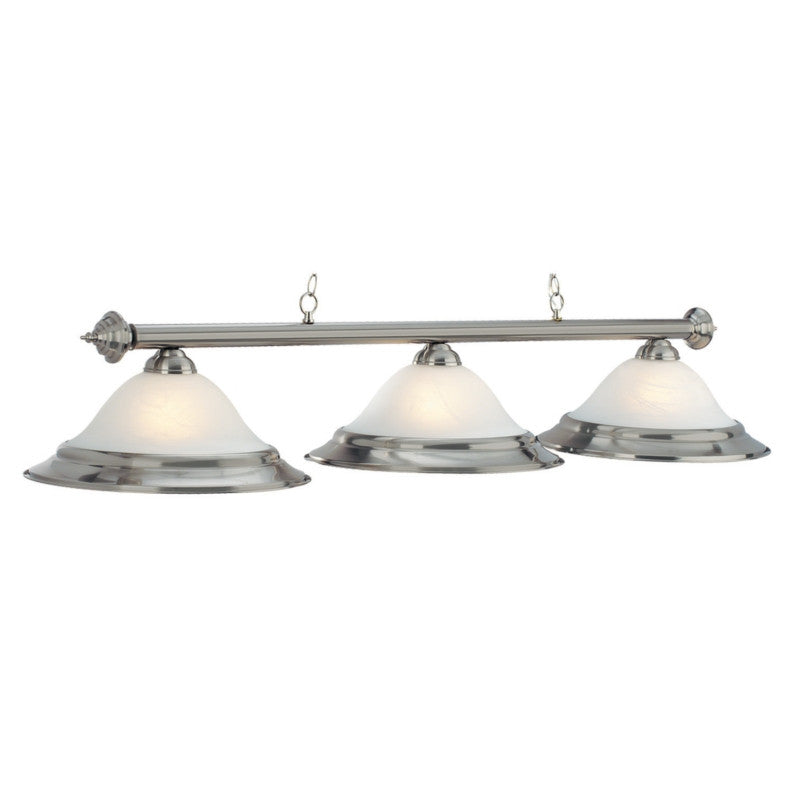 60" 3 Light Billiard Light - Stainless