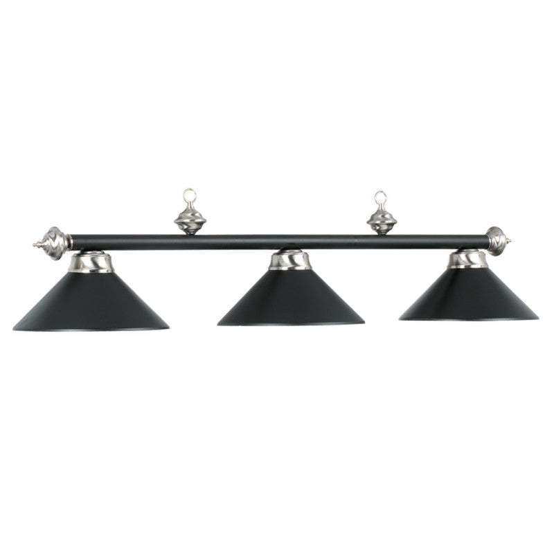 54" 3 Light Billiard Light - Matte Black/Steel